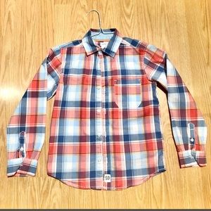 Carter’s Boys Long Sleeve Button-Front Plaid Shirt